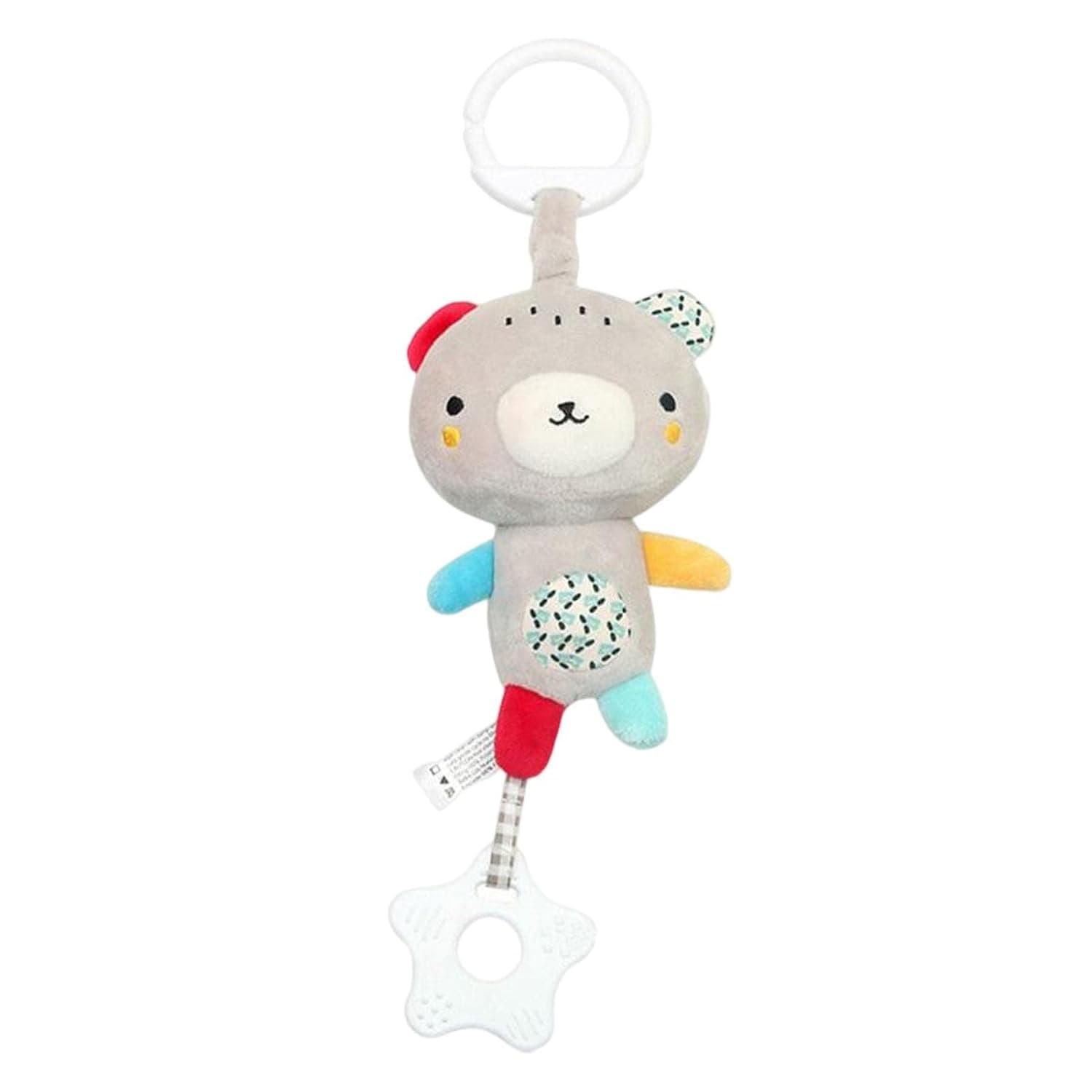 Soft Stroller Toys | Babies Soft Rattle Hanger Musical Toy for Babies - Newborn Stroller Car Seat Crib Activity Plush Animal Toys with Teether for Boys, Girls