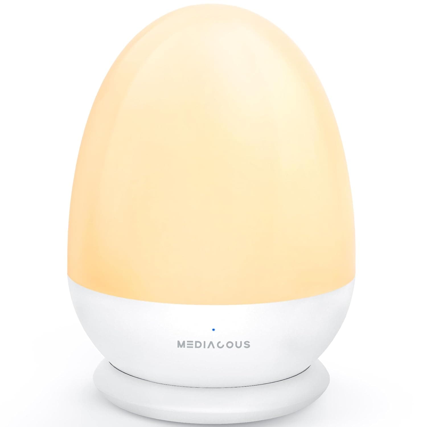 MediAcous Night Lights for Kids Room Egg Light for Nursery | Dimmable Baby Night Light with 1H Timer & Touch Control & Stable Charging Pad, ABS+PC LED Egg Night Light for Breastfeeding