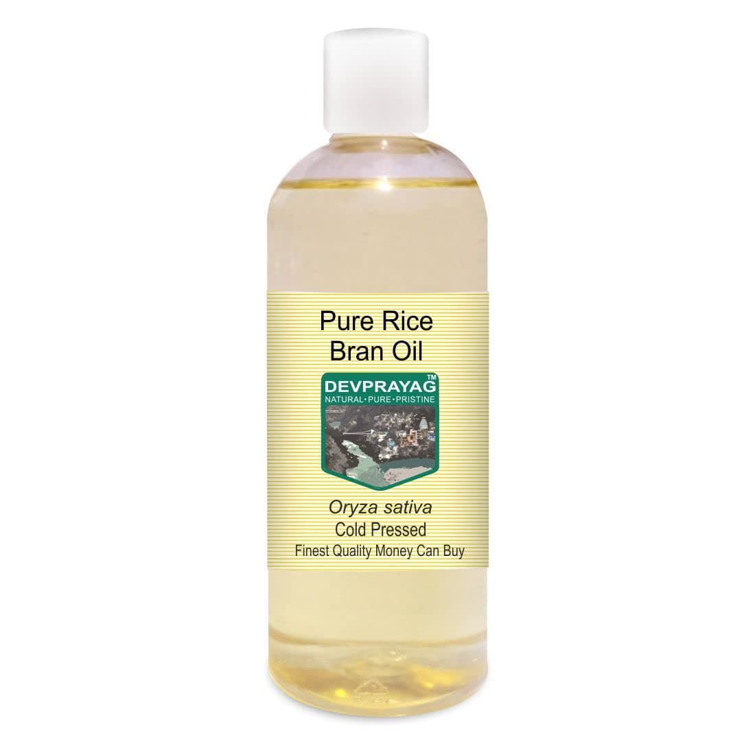 Pure Rice Bran Oil (Oryza sativa) Natural Therapeutic Grade Cold Pressed 200ml (6.76 oz)