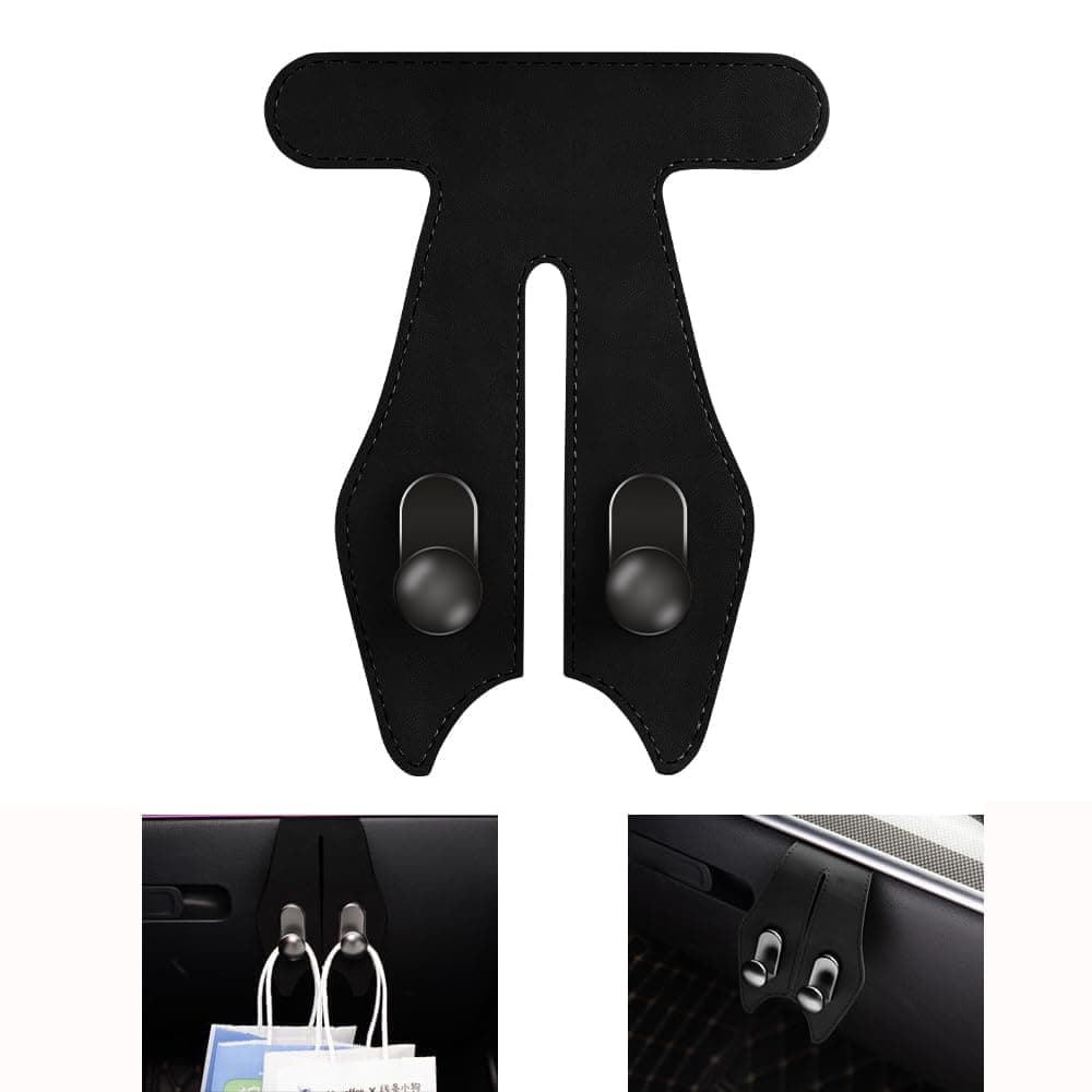 Bukela Car Hook For Co-Pilot Glovebox Car Hooks For Purses And Bags Universal Vehicle Glove Box Organizer For Umbrella Handbag Coat Stylish Design Suitable As A Gift For Friends (Black)
