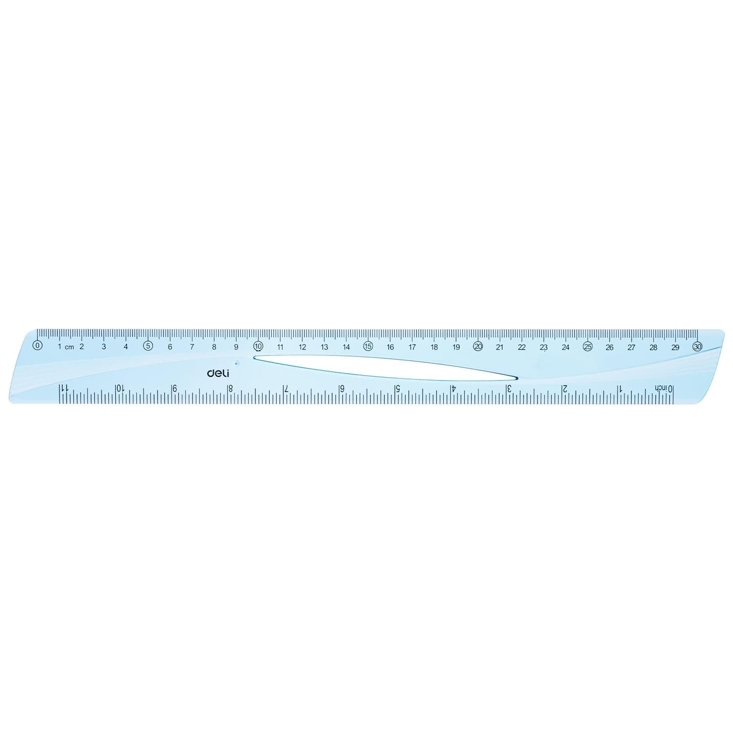 Deli Ruler, 30 cm Size, Blue