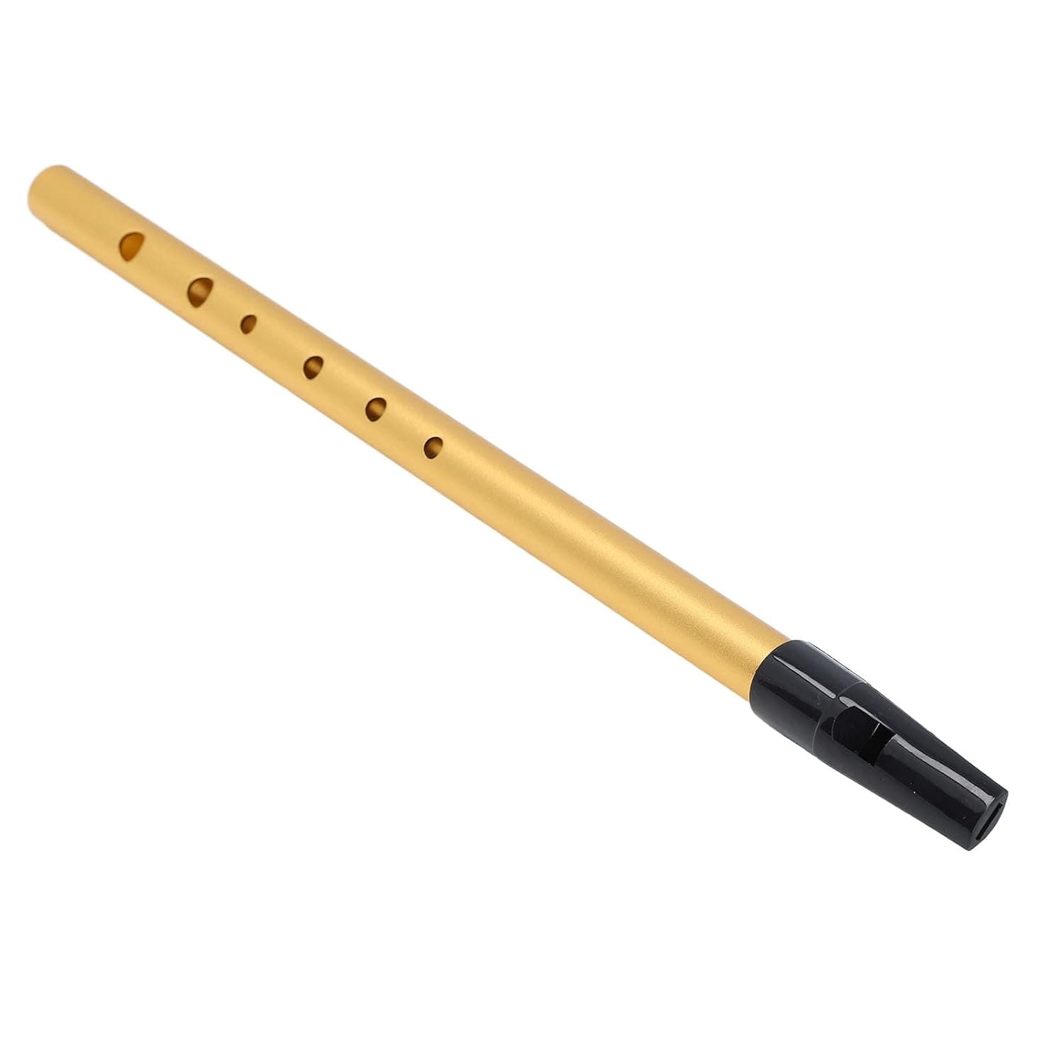 DAUZ Musical Short Flute, Improve Skills Short Flute Instrument Alloy Professional Level for School Bands (Gold C Tune)