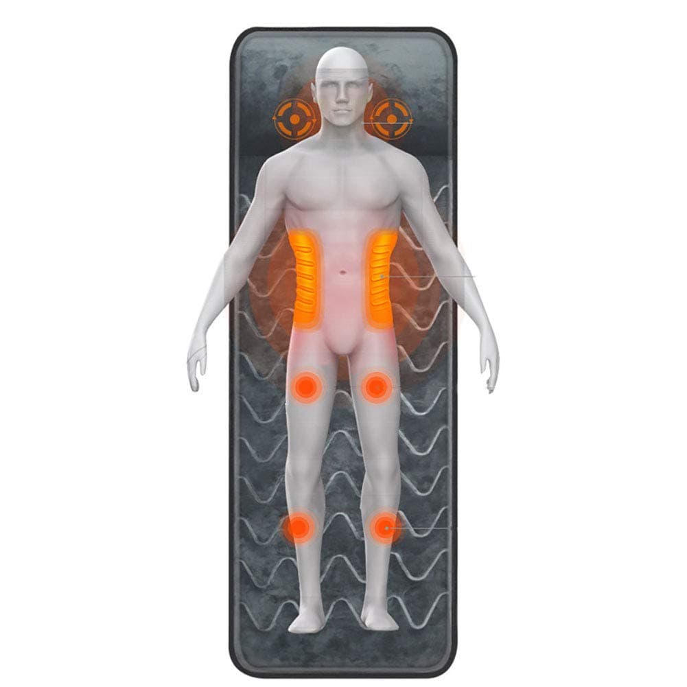 BEdaw Full Body Massage Mats with Heat-Back Massage Mattress, Vibration Motors Heated Massage Chair Pad for Neck and Back, Lumbar Calf Muscle Relaxation.