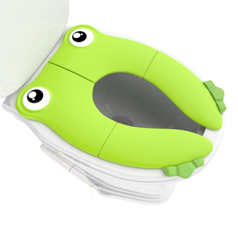 MAGTIMES Portable Folding Large Non Slip Silionce Pads Potty Training Seat for Kids Boys & Girls, Toddlers Toilet Seat, Recyclable Potty Seat Cover for Travel