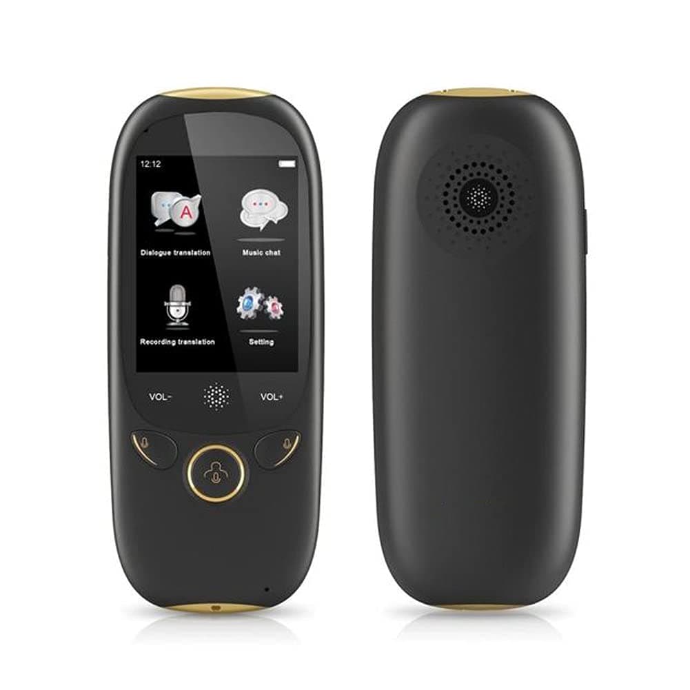 Jiulnn K1 2.0 Inch Screen Voice Translator Smart Business Travel AI Translation Machine 512MB+4GB 45 Languages Translator (Color : Black)