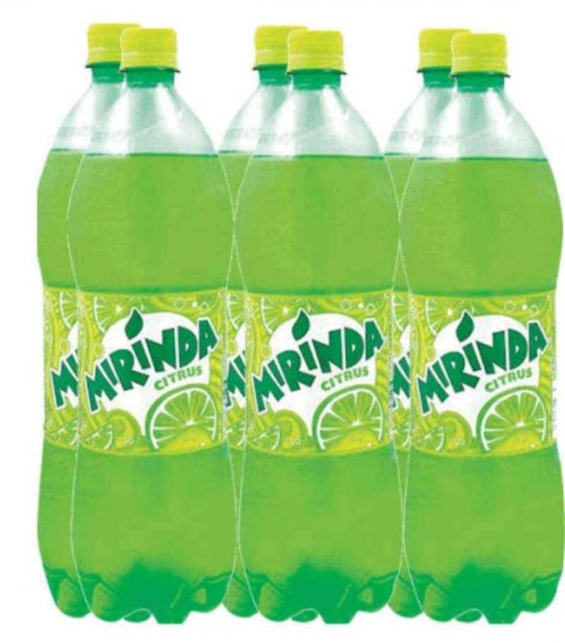 Mirinda Citrus, Carbonated Soft Drink 12X1 Liter pack may vary
