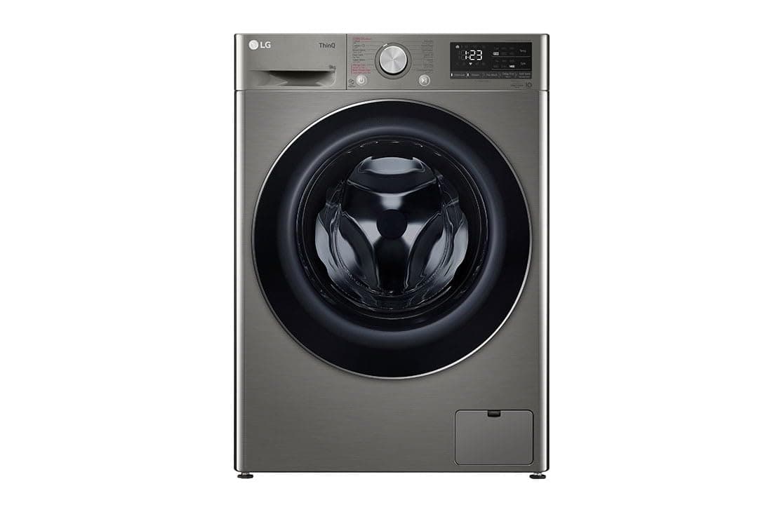 LG WFB0914XM Front Load Washing Machine | 9 Kg Capacity | Platinum Silver Colour | AI DD | Inverter Direct Drive | Steam | Allergy Care | Smart Diagnosis | Powerful & Quiet Operation