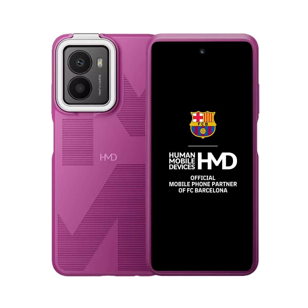 HMD Fusion 5G Android 14 Smartphone, 24GB RAM (12GB+12GB), 256GB Storage, Ultra-Slim Transparent Design, High-Resolution Display for Gaming & Media, 108MP Rear + 50MP Selfie Camera, Noir Pink