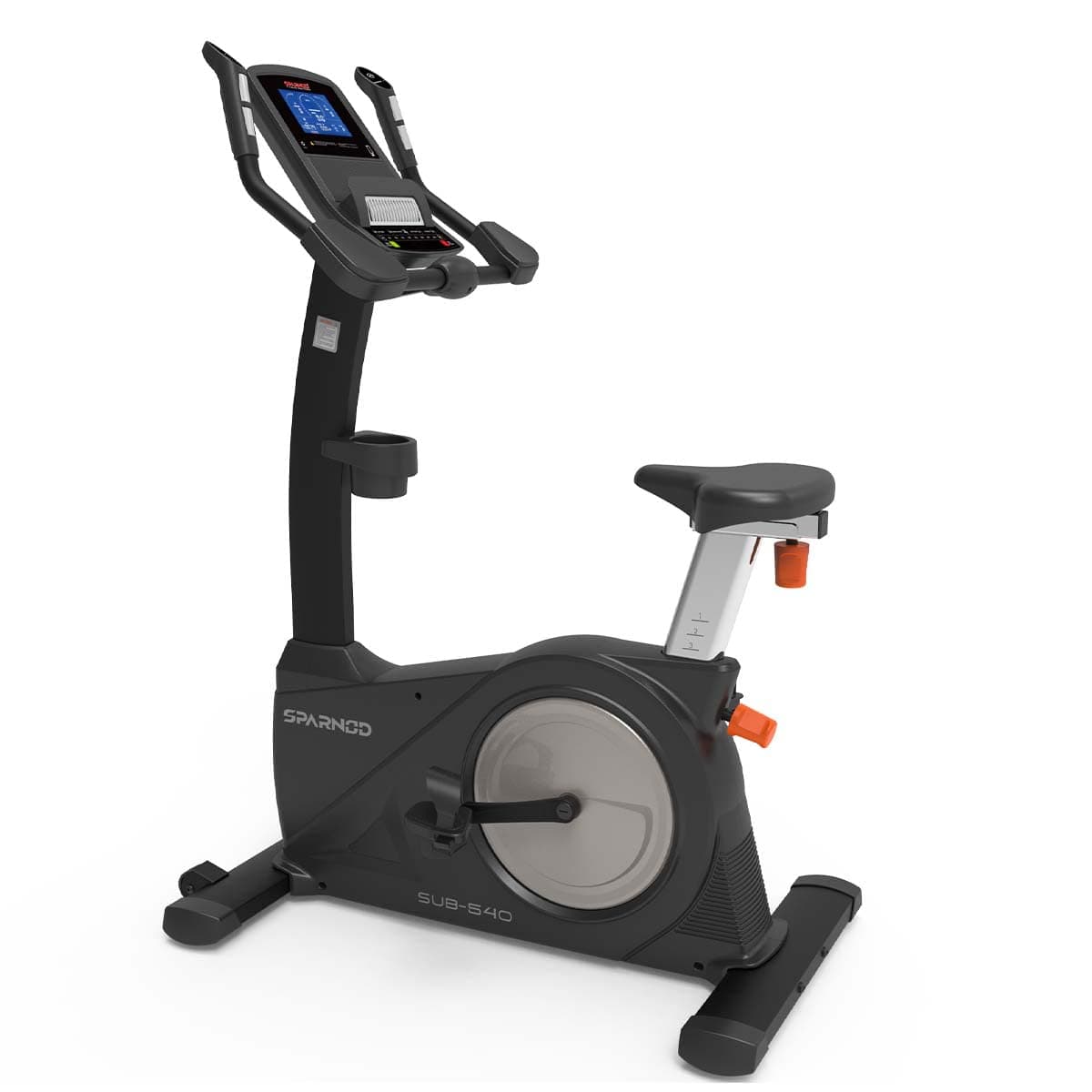 Sparnod Fitness SUB-540 Upright Exercise Bike Cycle for Home Gym with LCD Display, 8kg Flywheel and 24 Resistance Levels - Compact Design Cardio Exercise Cycle