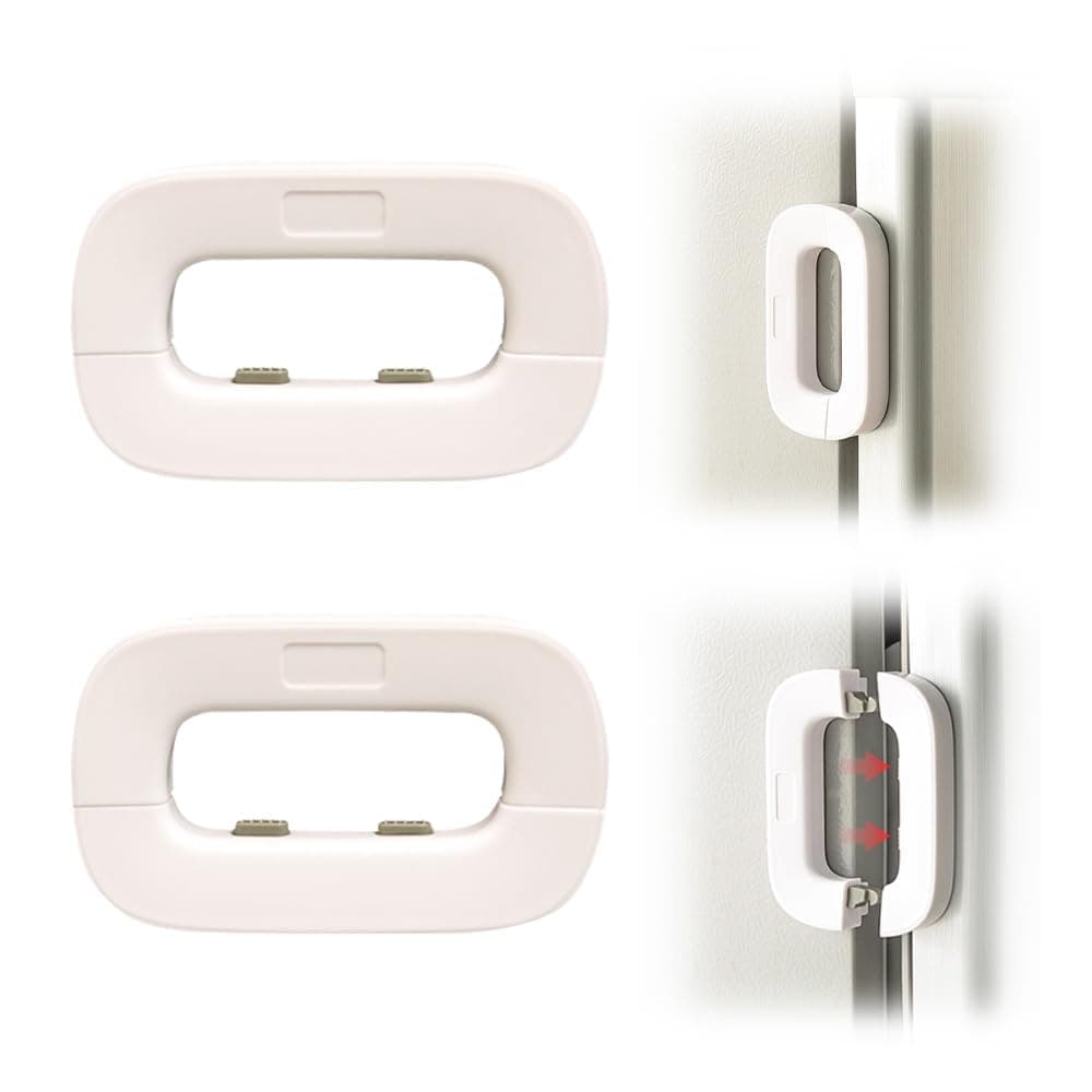 Self Adhesive Fridge Lock Latch System, Fridge Lock for Kids Proof with Adhesive, Child Proof Refrigerator Latch Lock to Keep Door Closed, Easy Installation for Cupboard Door Drawer Closet
