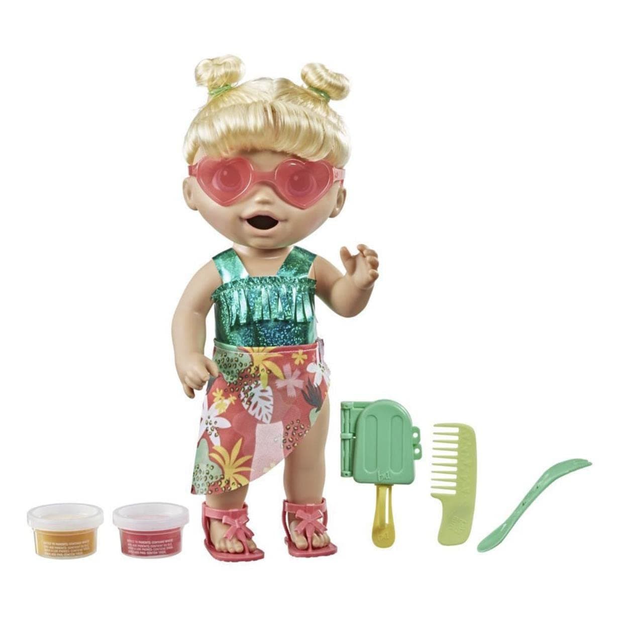 Baby Alive Sunshine Snacks Doll, Eats And "Poops," Waterplay Baby Doll, Ice Pop Mold, Toy For Kids 3 And Up, Blonde Hair Doll For Girls