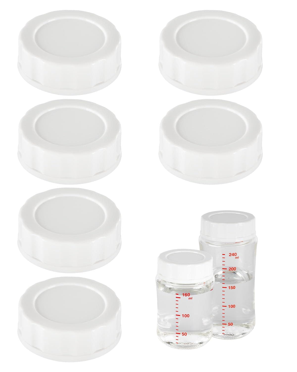 Baby Bottle Cap for Pigeon Bottle, Soft & Safe Bottle Lid, 6 Count