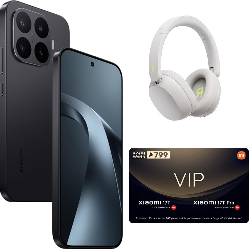 Xiaomi 17T Dual SIM+eSIM 5G Black 12GB RAM 256GB - Global Version with FREE Gifts (Redmi Headphones Neo + Virtual VIP Service Card) - Global Version | Leica 5x Periscope Camera,6.59" 120Hz AMOLED Display, MediaTek Dimensity 8500-Ultra, 67W HyperCharge - Global Version