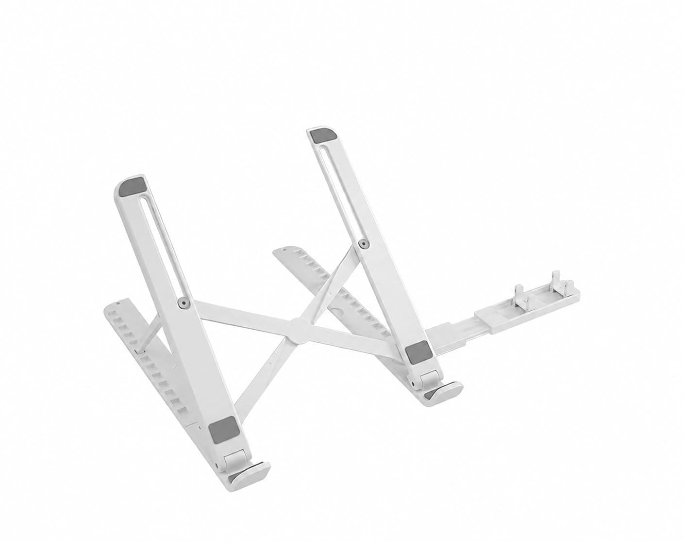 Laptop Stand for Desk, ABS, Adjustable Foldable Portable Riser with Phone Holder, Ergonomic, for MacBook, iPad, and 11-17 Inch Notebooks