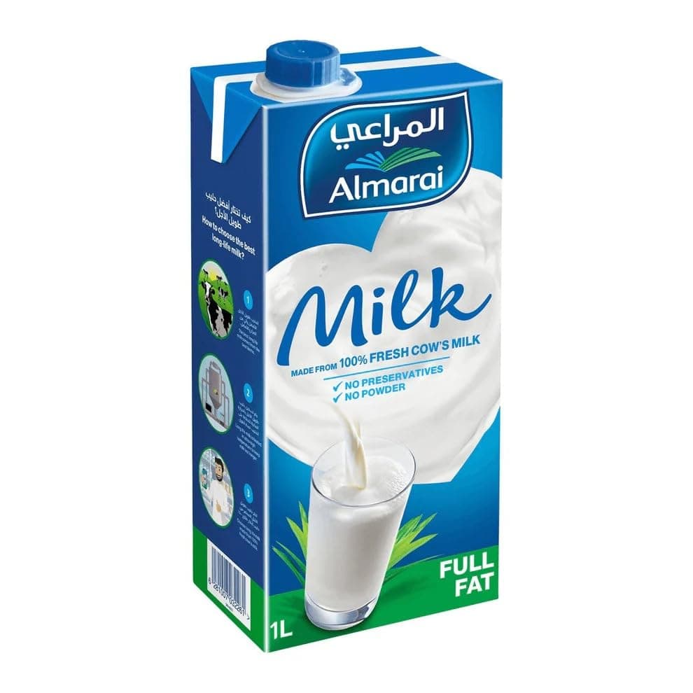 Full Fat UHT Milk 1 Litre with Added Vitamins