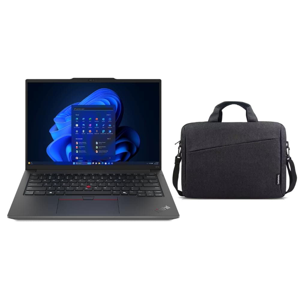 Lenovo ThinkPad E14 G6 Business Laptop 14" WUXGA, Intel Ultra 7-155H 16C with AI, 16GB DDR5 RAM, 1TB SSD, KB Backlit, Fingerprint, Win11 Pro, Black + Lenovo 15.6 Laptop Bag