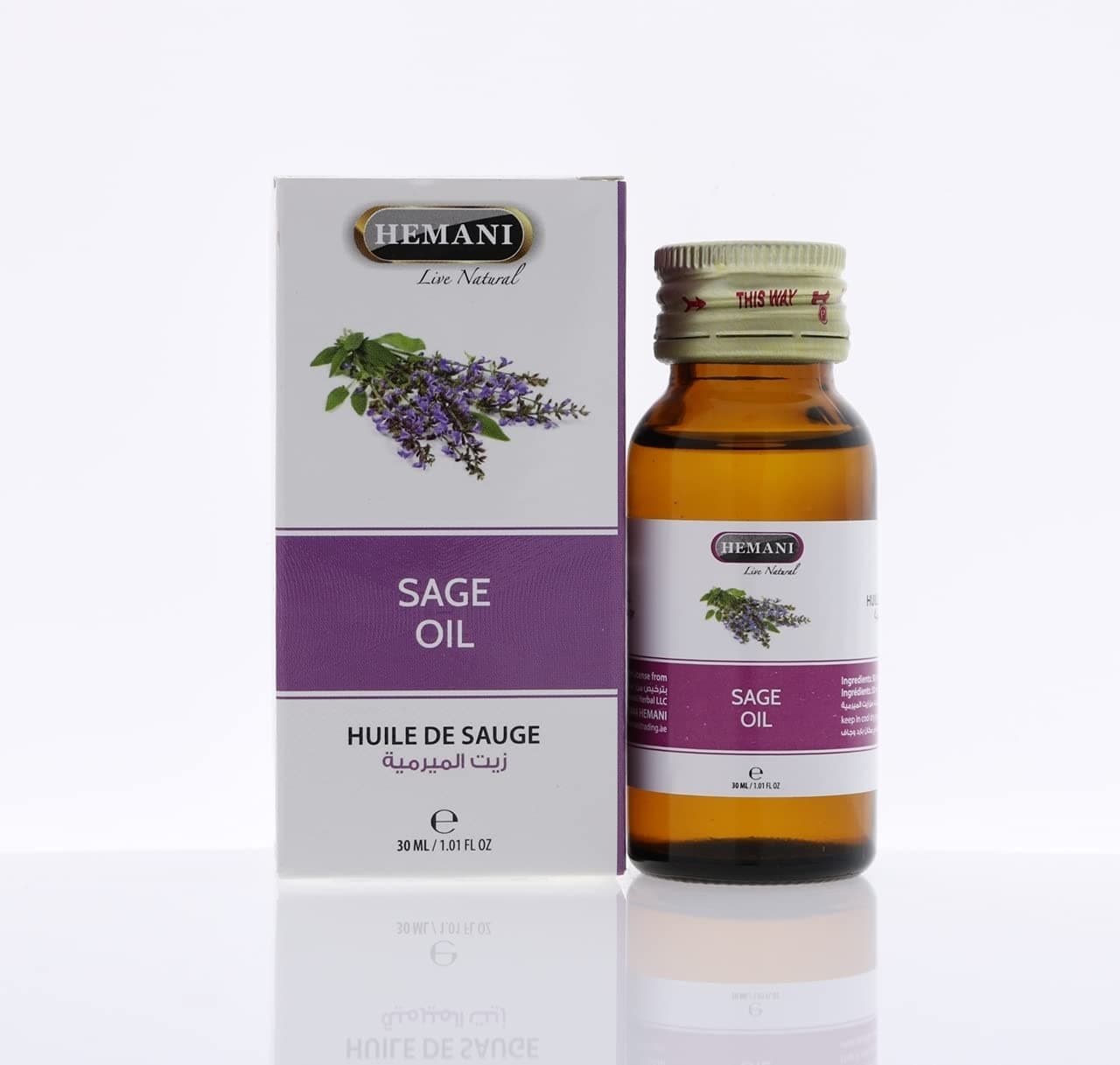 Sage Oil - 100% Natural Herbal Cold Pressed Essential Oil