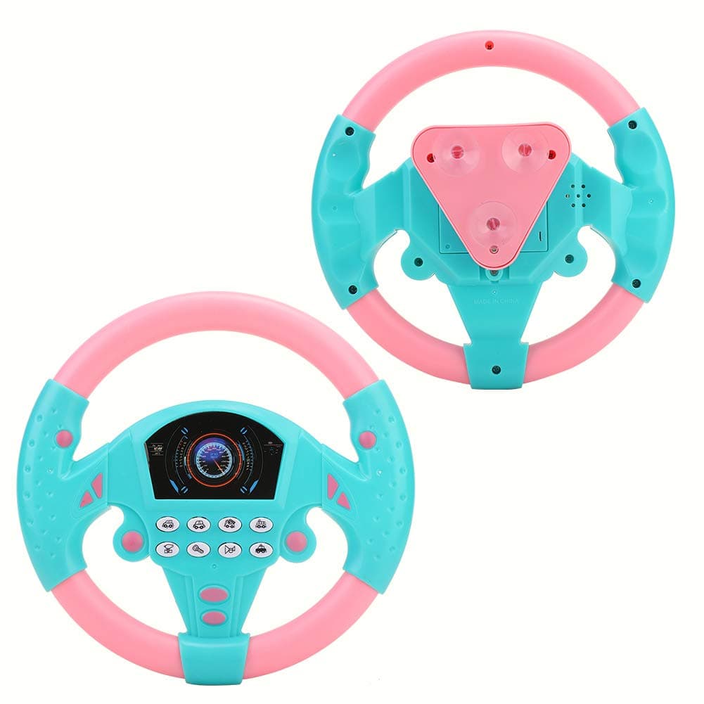 Jaerb Steering Wheel for Children, Durable Steering Wheel Tool for Home (powder blue)