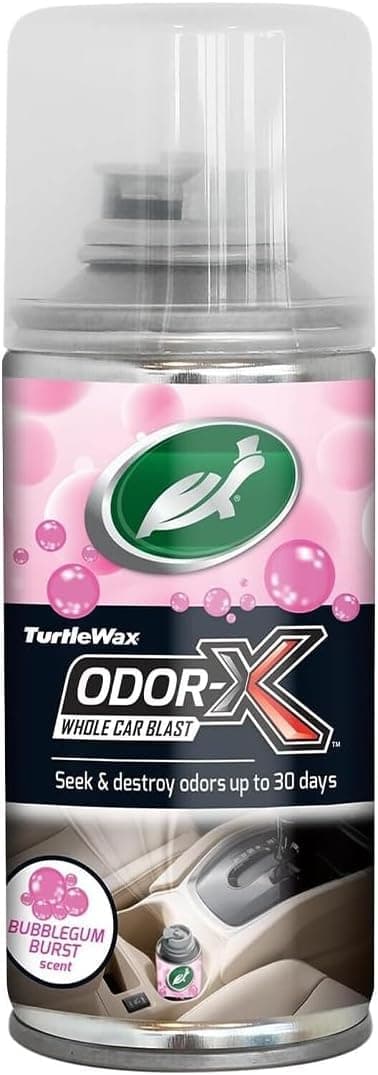 TurtleWax Made in United Kingdom ODOR-X Whole Car Blast Bubblegum Air Freshener, 100ml | ترتل واكس أودور-إكس مزيل رائحة السيارة بالكامل برائحة الحلاوة 100مل