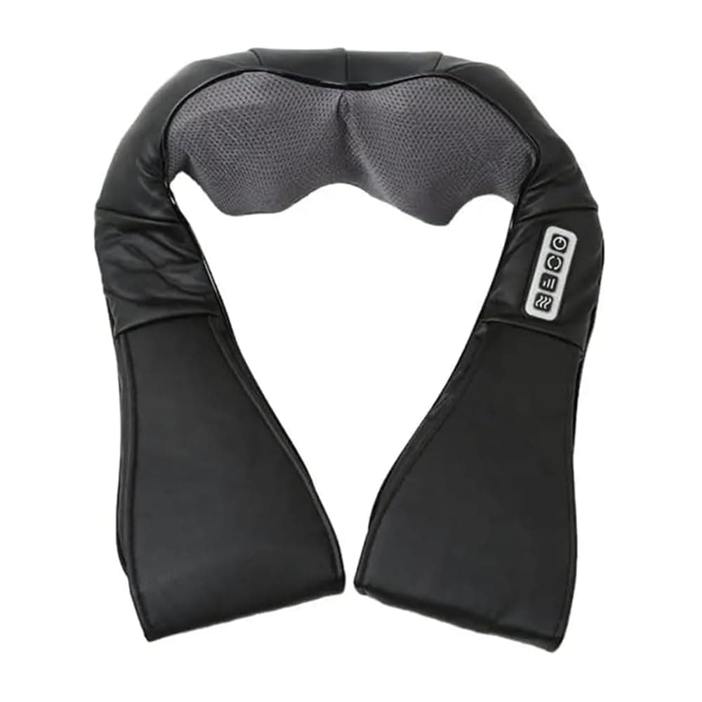 Relax Smart Neck and Back Massager with Heat Function – Deep Kneading Massage Pillow for Pain Relief and Muscle Relaxation – Black