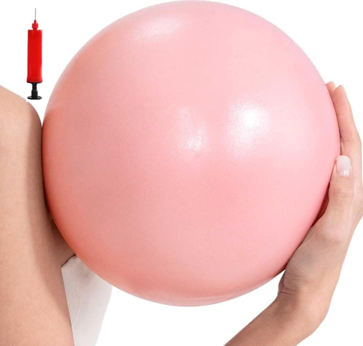 ALMEKAQUZ Pilates Ball 10-inch Mini Exercise Ball with Anti-burst Technology for Stability, Stability Ball for Yoga, Pilates, Physical Therapy, Home Gym and Office Fitness Equipment