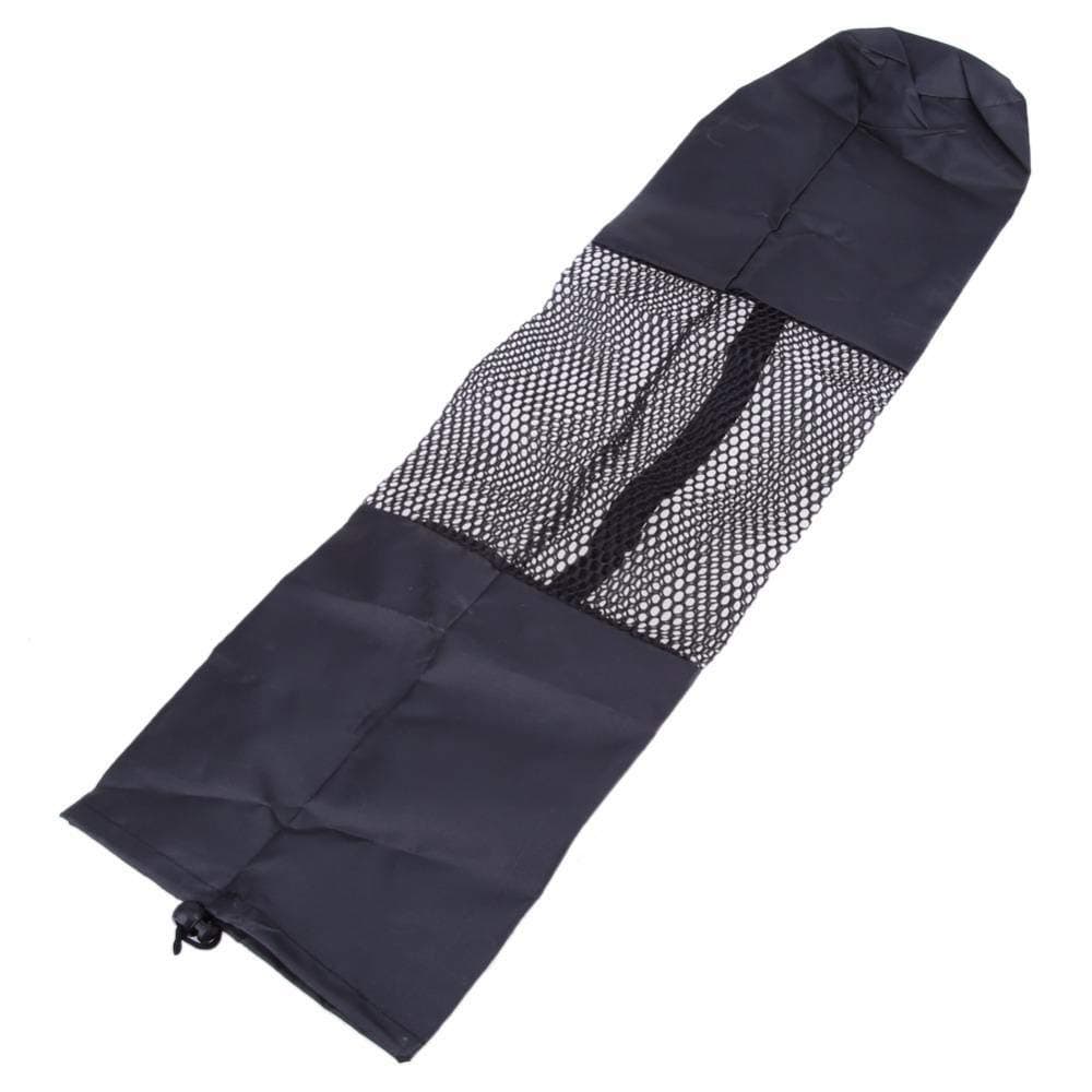 Nylon Yoga Mat Storage Bag Backpack Waterproof Fitness Yoga Mat Carrier Mesh Bag Center Black