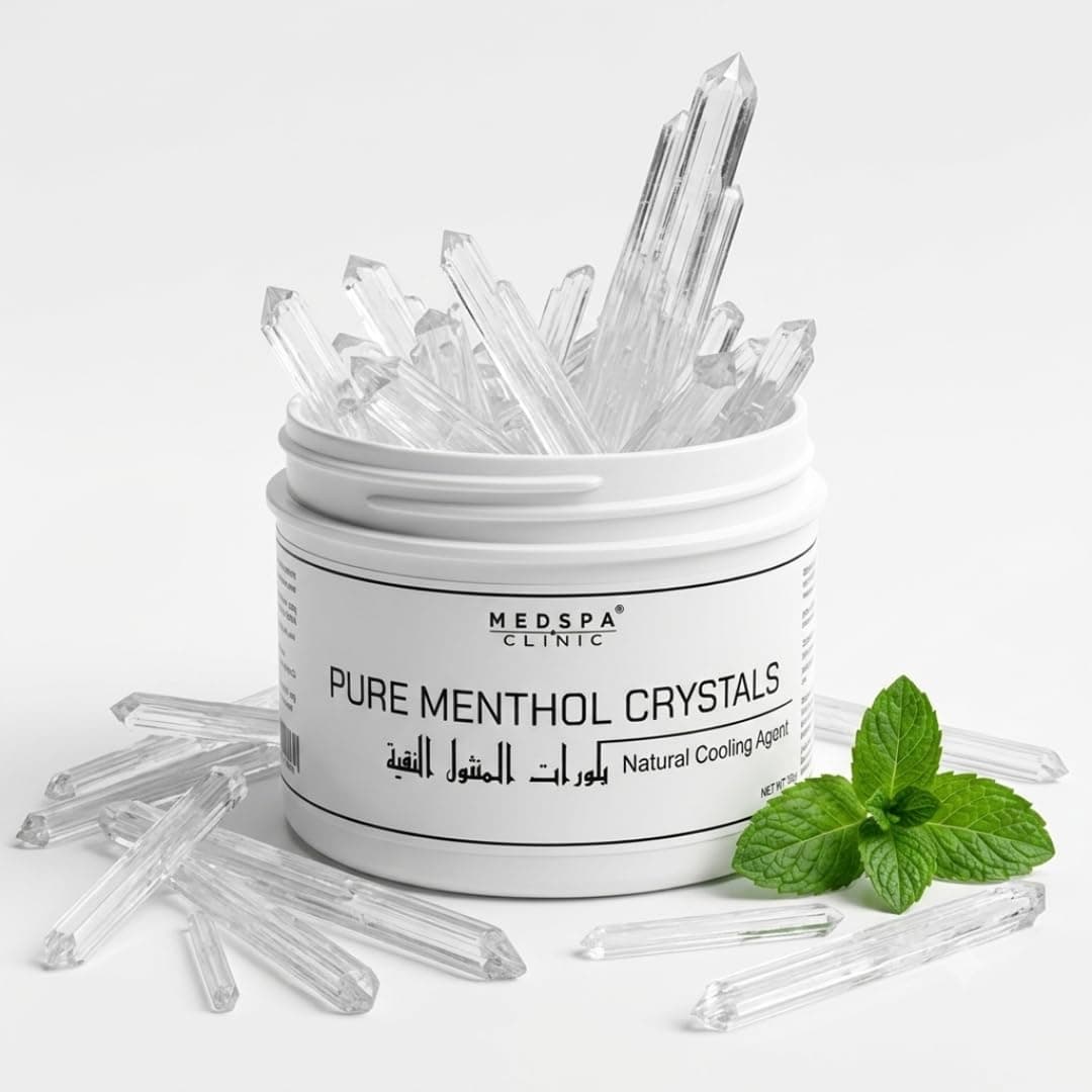 Menthol Crystals 100% Pure & Natural, Cooling Aroma Crystals, Ideal for DIY Balms, Oils, Candles & Aromatherapy, Food & Cosmetic Grade - 100g