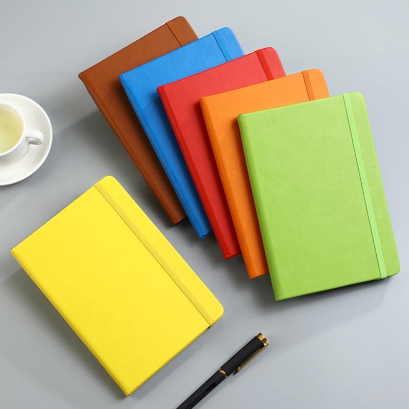 Personal Organizers for Women Men(5.51In x 3.74In), 80 Sheets Per Pocket Liner Planner Notebook with Elastic Closure and Faux Leather Cover, Journal for Home Office School Travel Business, Yellow