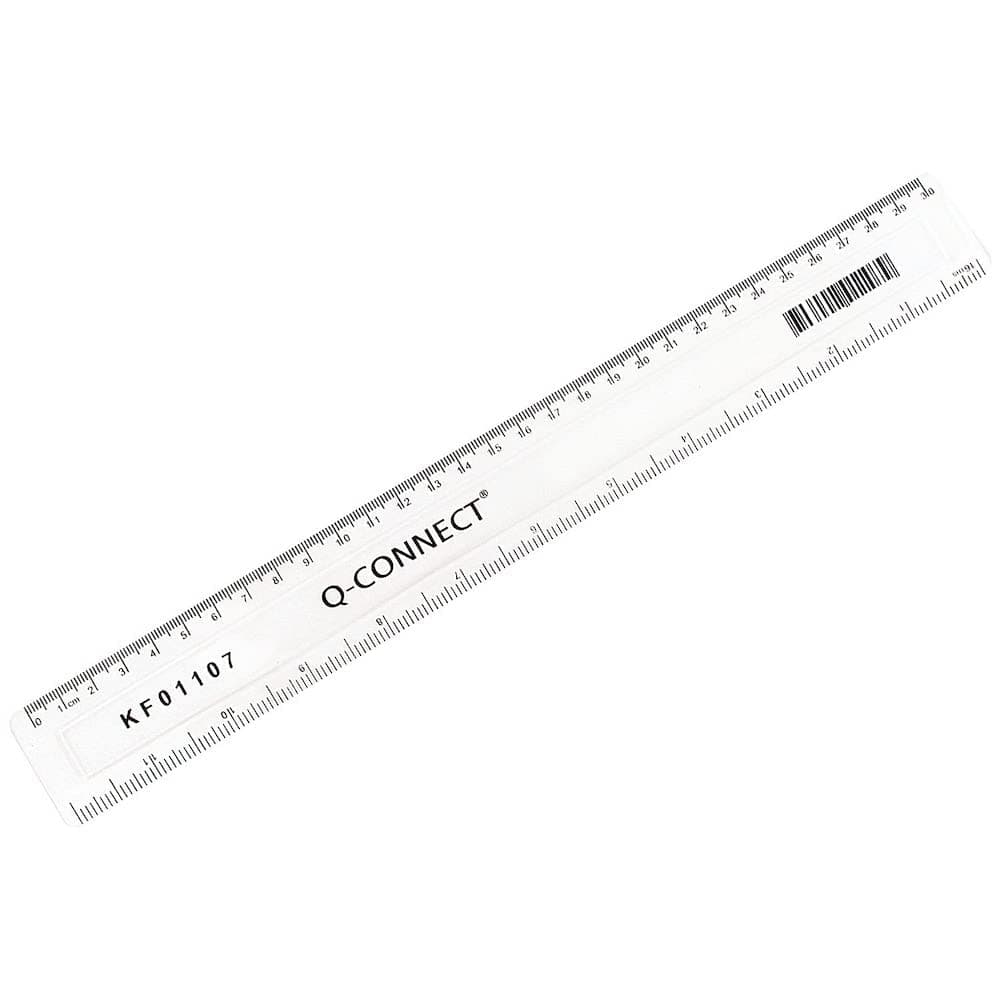 Q-Connect Plastic Ruler - 300 mm