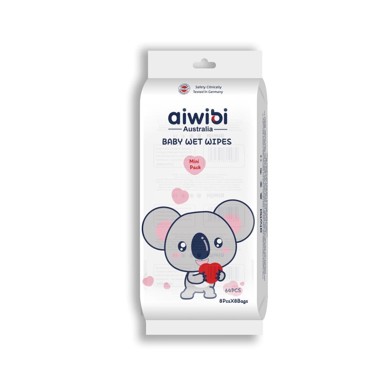 Aiwibi Mini Baby Wet Wipes Pack of 8x8-64 sheets