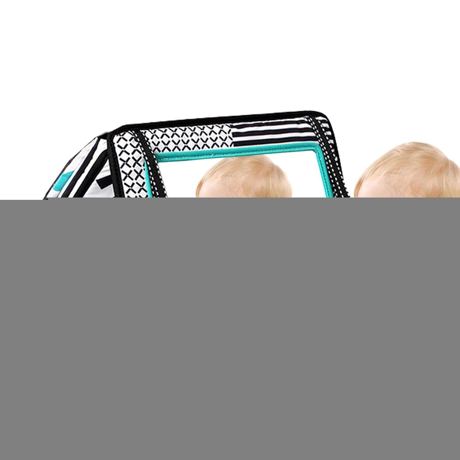 Infant Black And White Toys, Tummy Time Mirror For Babies, Montessori Toys For Babies, Black And White Educational Cloth Book For 0-24 Months
