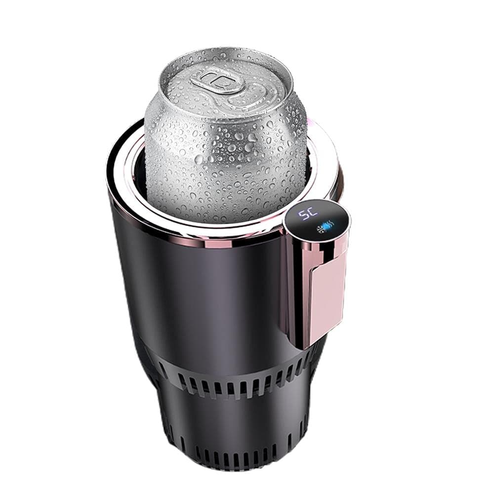 POENVFPO Car Cooler Warmer Cup 2 in 1 Practical Heating and Cooling for Car Travel Outdoor Use ABS Aluminum 378g (Purple gold)