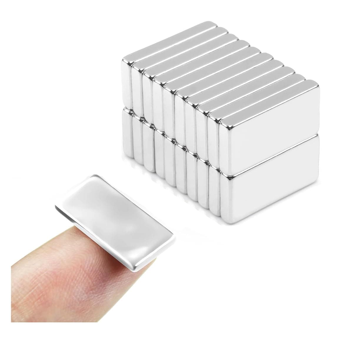 20 قطعة من أوراق مغناطيسية قوية من الميكاكوز، مغناطيس ثلاجة طويل، رقعة مغناطيسية للثلاجة والحرف اليدوية وتخزين الأدوات الصناعية، شرائط مغناطيسية للثلاجة (20 × 10 × 3 ملم)