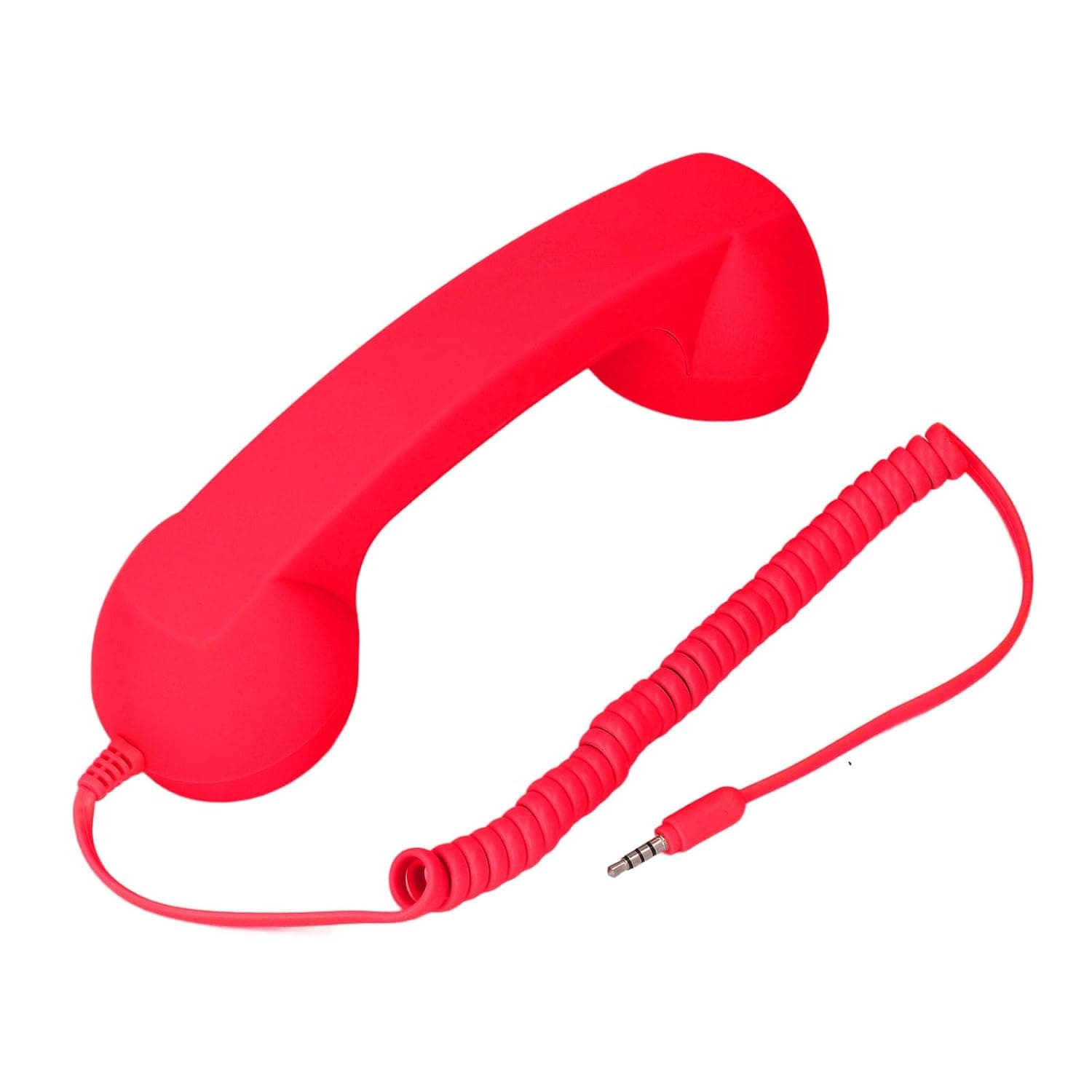 Generic Clear Sound Multifunctional Cell Phone Handset for IOS Phones Volume Control Buttons (Red)