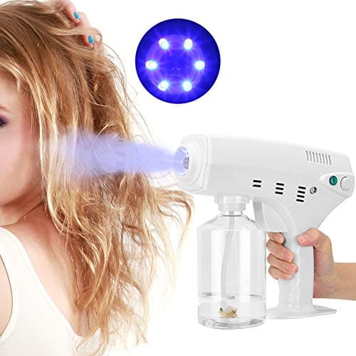 Fegishilly Hair Sprayer Moisturize Nano Gun, Nano Sprayer USB Wireless Rechargeable Hair Cleaning Sprayer Hair Care SPA Tool for Hair Perm and Dye Care Salon