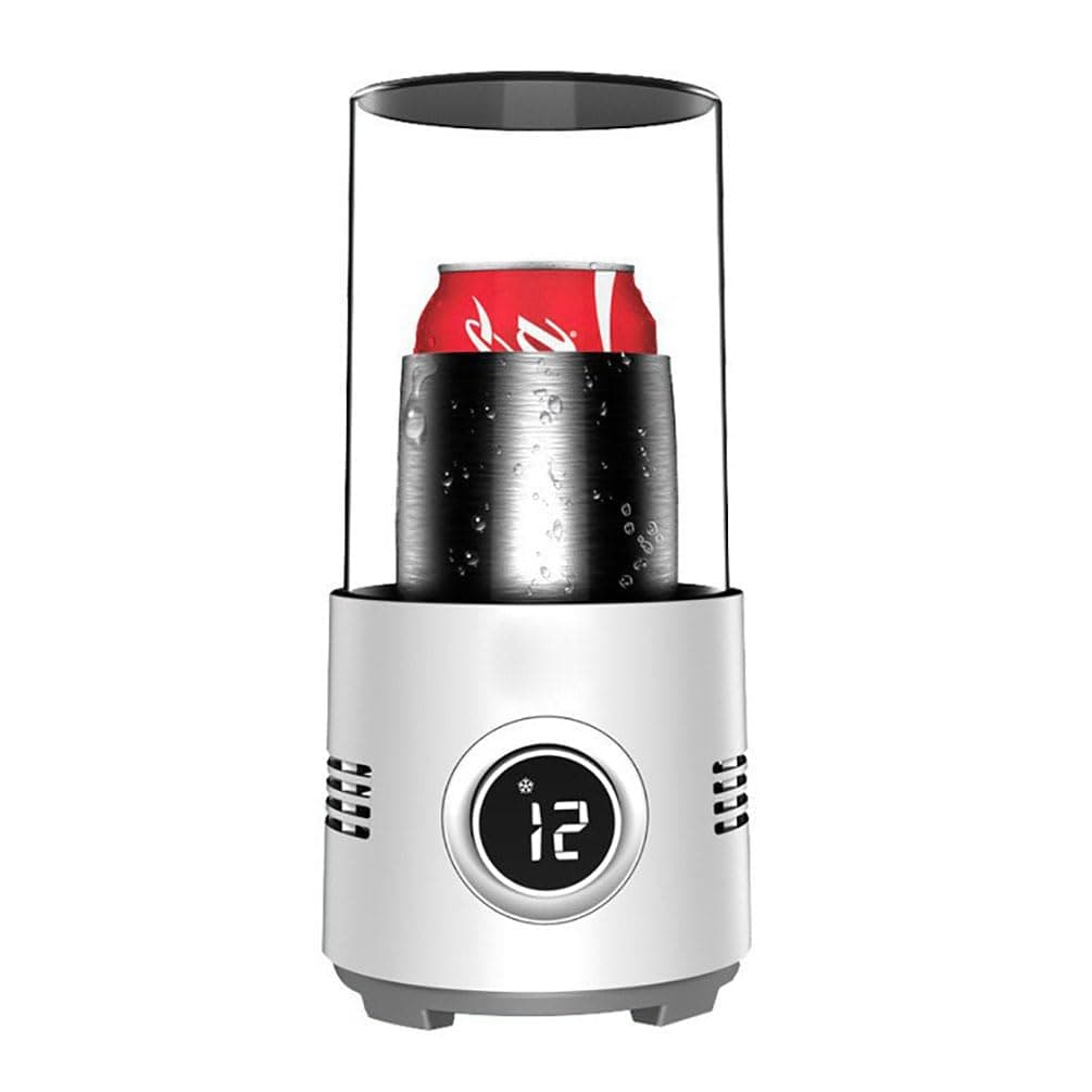 Portable Mini Refrigeration Rapid Cup Heating Cooler, Cool and Heat Smart Cup, 2C - 60C Fast Cooling Heating, One Key to Start, Lightweight Aluminum Alloy Cup for Parties/Offices/Travel