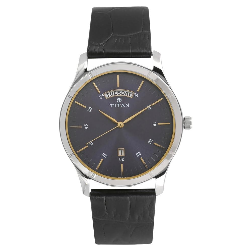 Titan Neo Men’s Designer Watch - Quartz, Water Resistant, Leather/Stainless Steel Strap
