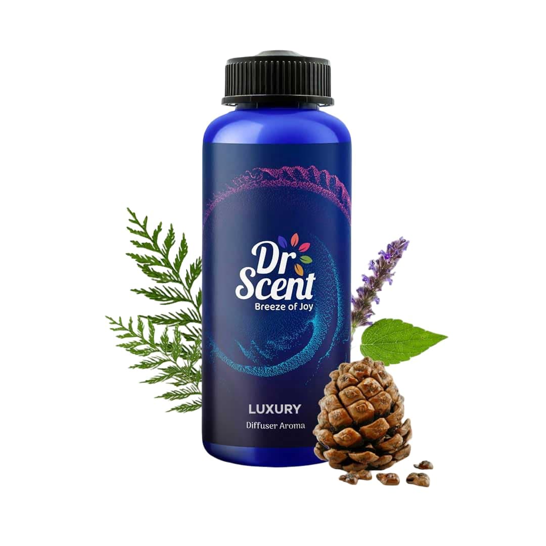 Dr Scent Breeze of Joy Diffuser Aroma Oil Luxury | Made in UAE | Aromatherapy Essential Oils | For Use in Office, Hotels, Homes, Spa – Cedarwood & Velvet Cedar Blend with Patchouli Notes (1000ml)