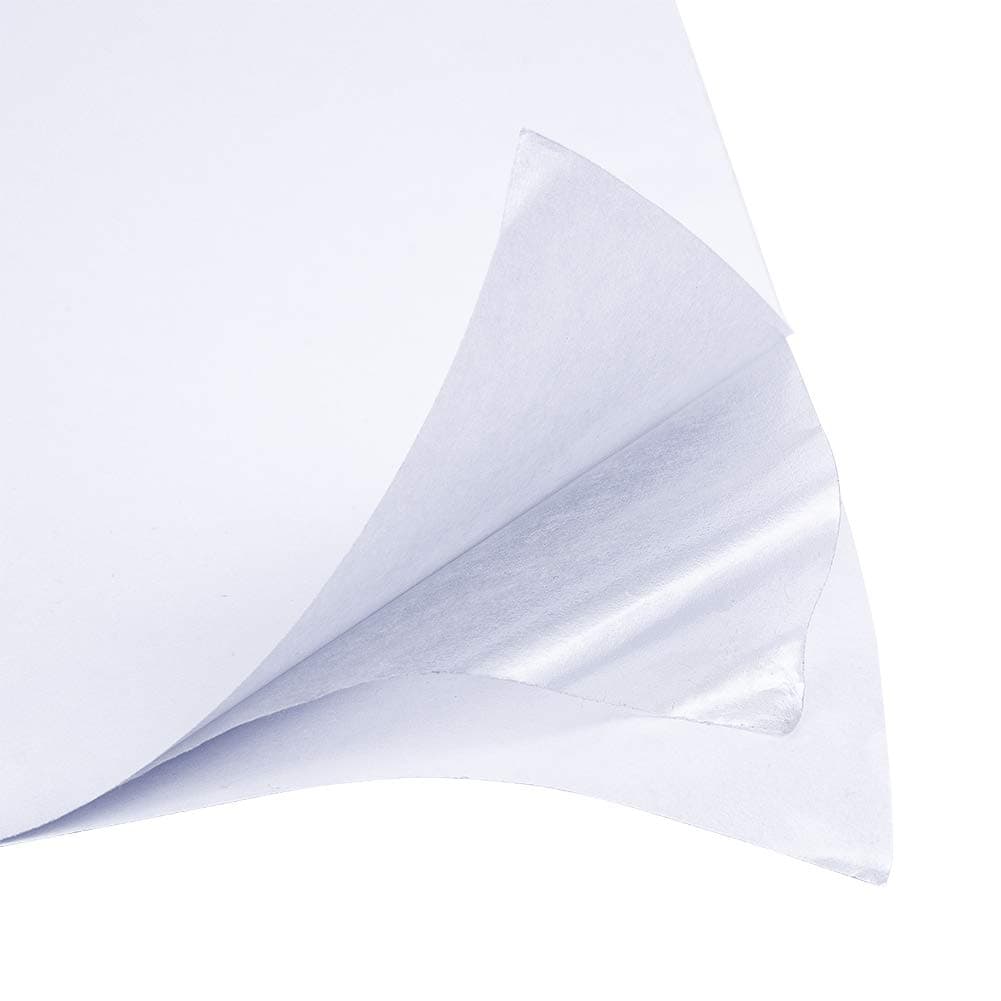 BENECREAT 20 Sheet 8.3x5.7 Inch Double Sided Sticky Sheets White Self Adhesive Tape Sandwich Layer with Double Side Tape for Gift Wrapping Paper Craft Handmade Card