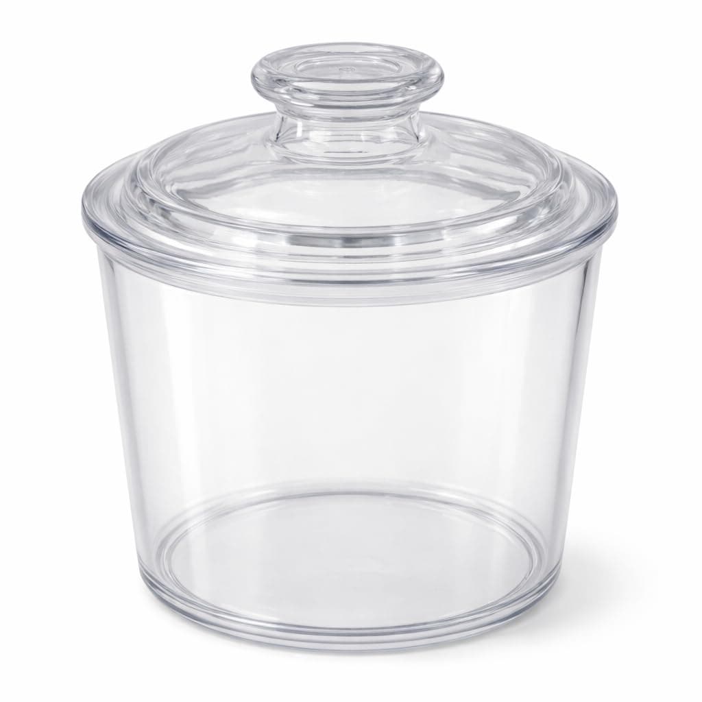 Fitto 3-tier Plastic Stackable Jar - Clear Apothecary Jars with Lid - Storage Container for Food, Candy, Biscuit, Cookie, Kitchen and Bathroom Organizer, Glass Pantry Jars
