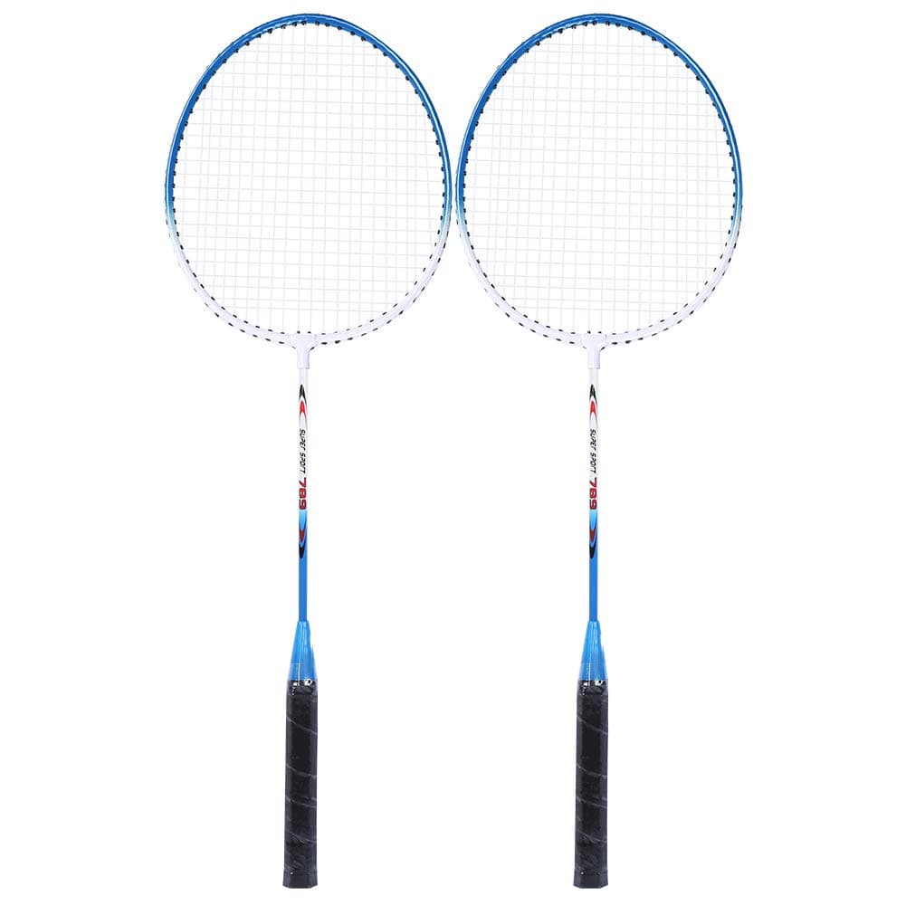 Shanrya Battledore, Badminton Racket, Comfortable 25.6x7.9in With Soft Handle for Beginner Practicing Leisure and Training Adult Child Kid(blue)