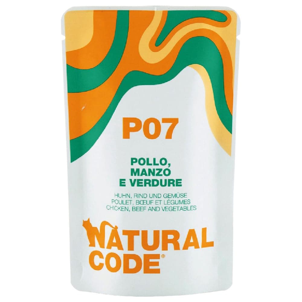 Natural Code Cat Wet Food Pouch Pouch Chicken Beef & Vegetables Adult 70g