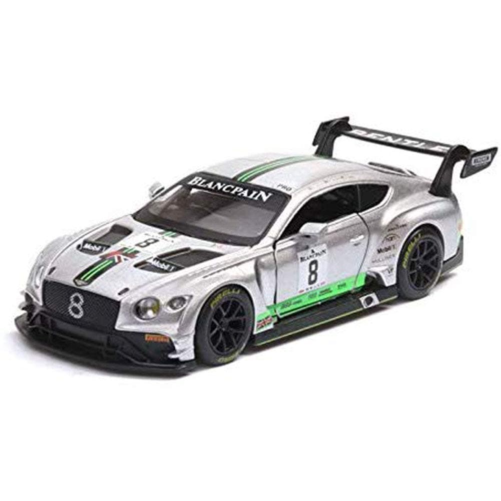 Car Model Kids Car Toys BENTLEY GT3 Model Car Alloy Body Track Version Personality Lightweight Design Hobby Collection Best Choice (Color : White)