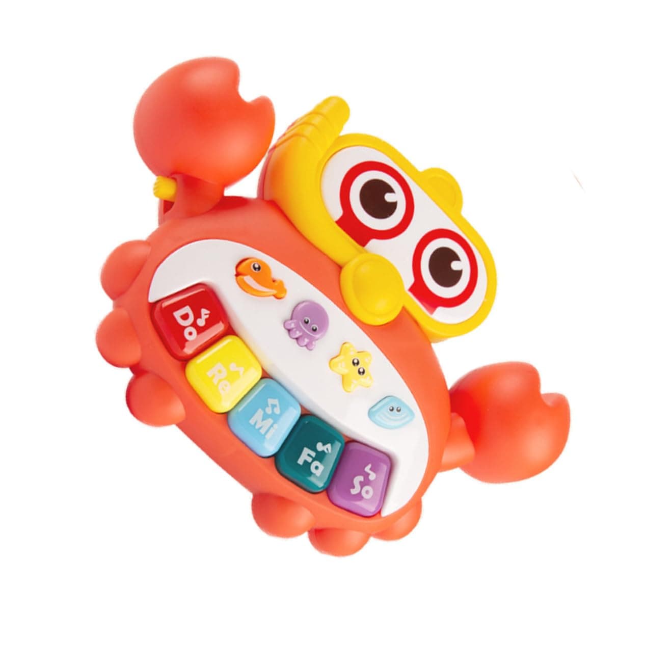 Crab Electronic Keyboard Toddler Toys Infant Toys Kids Toys Crab Shape Piano Toy Early Educational Toy Cartoon Design Musical Toy Small Piano Toy Puzzle Baby Music Piano Plastic