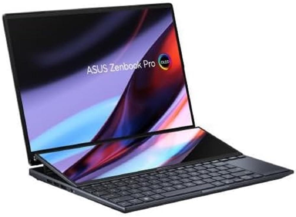 ASUS ZenBook Pro 14 Duo OLED UX8402VV-P1025W Notebook 14.5 WQXGA+ (Intel Core i7-13700H, 16GB RAM, 512GB SSD, NVIDIA RTX 4060 8GB, Windows 11 Home), Black