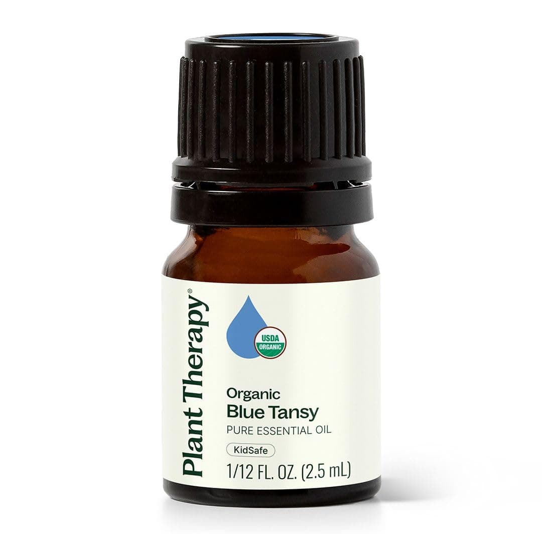 Plant Therapy Organic Blue Tansy Essential Oil 100% Pure, Undiluted, Natural Aromatherapy, Therapeutic Grade 2.5 mL (1/12 oz)