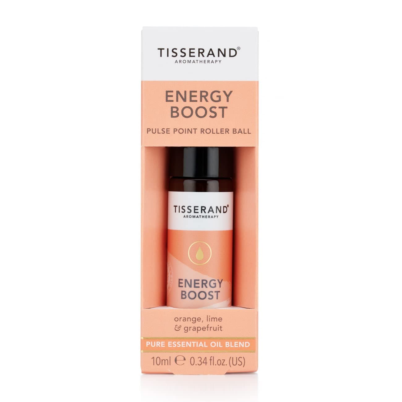 Tisserand Aromatherapy,Energy Boost Pulse Point Roller Ball,100% Natural Pure Essential Oils,10ml