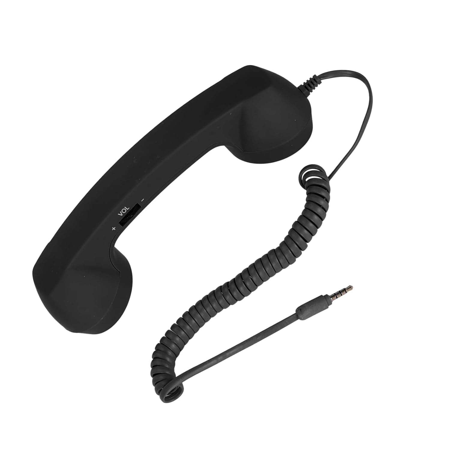 Generic Retro Radiation Proof Cell Phone Handset with Excellent Audio Quality for Mobile Phone, 3.5mm Retro Handset for Smartphone Users (Black)