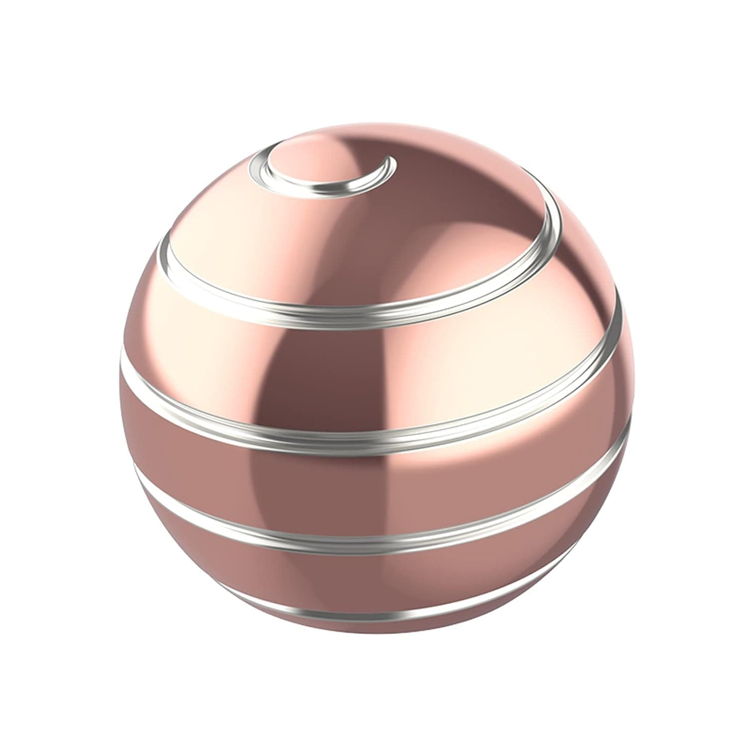 Anbo Kinetic Desk Toy Ball, Kinetic Desktop Spinning Toys, Optical Illusion Fidget Toys Gadgets for Adults Office Anxiety, ADHD (Rose Gold-A)