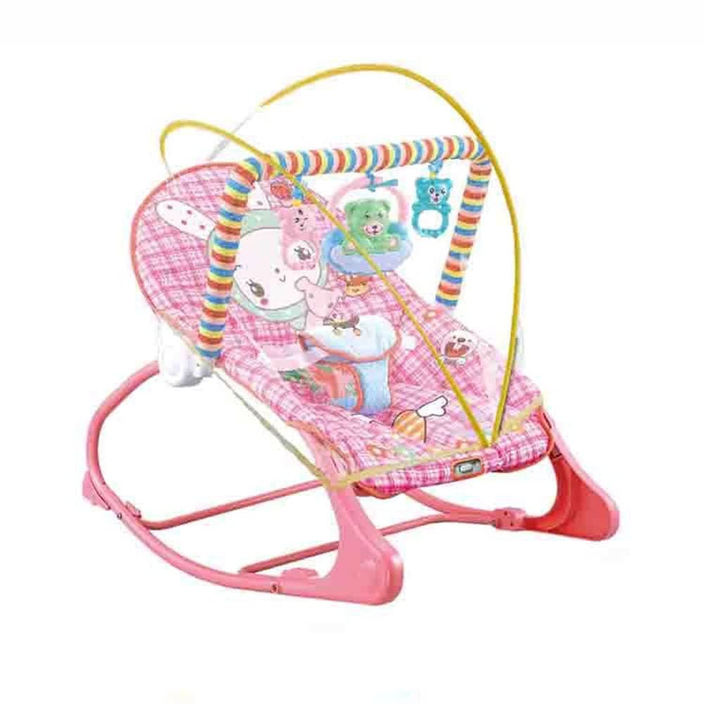 lalestore Portable Baby Bouncer Soothing Vibrating Infant Seat Baby Rocking Cha for Max. 18kg40 Babies with Music Toys Bed Net